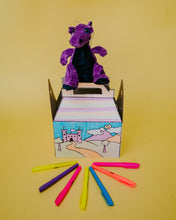 Load image into Gallery viewer, Plush Dragon in pet carrier kids can decorate