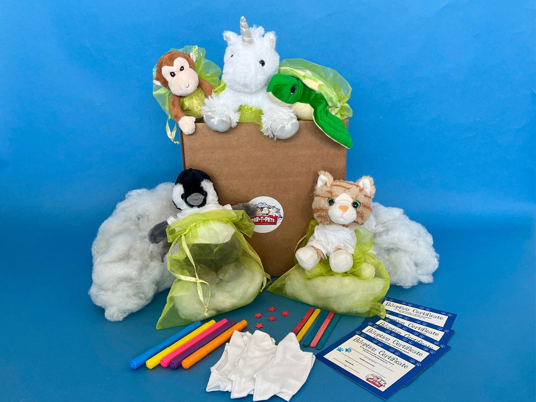 Individually pack teddy making kits with t shirt 5 pack