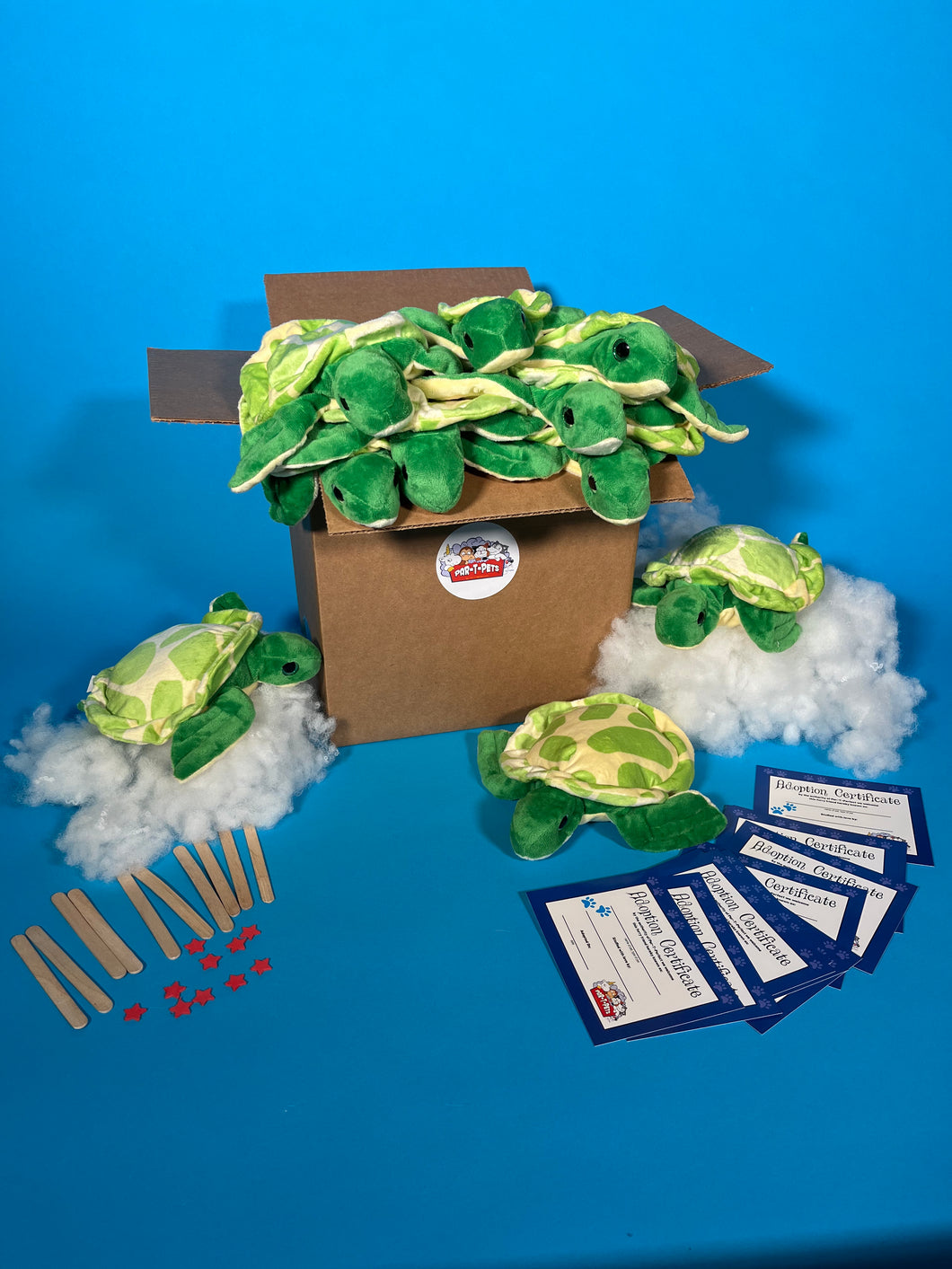 Plush turtle making 10 pack kit
