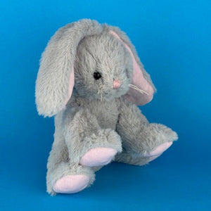 Plush bunny part side view