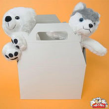 Load image into Gallery viewer, Plush Polar bear and Husky in decorate our own carrier