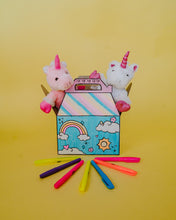 Load image into Gallery viewer, Plush Unicorns in gable box
