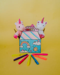 Plush Unicorns in gable box