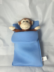 Plush Monkey in Sleeping bag