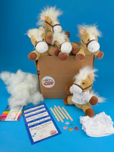 Load image into Gallery viewer, Plush Horse 5 pack with shirts to decorate for the horse