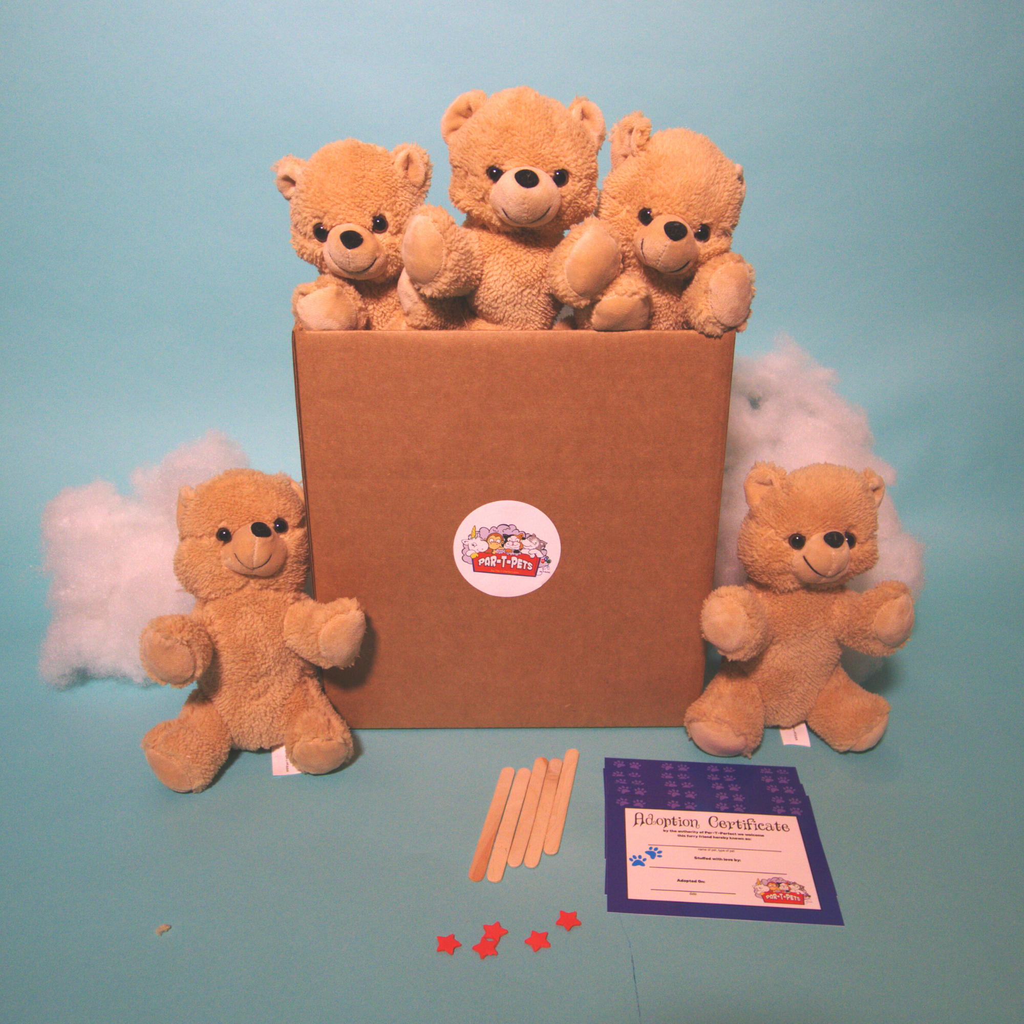 Teddy Bear making kit Brown Bear 5 Pack Basic no t shirts
