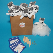 Load image into Gallery viewer, Husky Dog Plush Teddy Making Kit 10 Pack