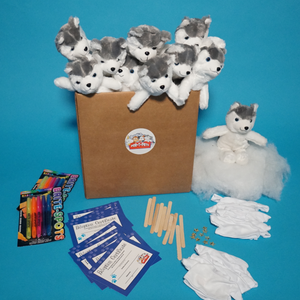 Husky Dog Plush Teddy Making Kits with T shirt