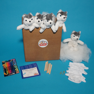 Husky Dog Plush Teddy Making Kit with t shirt