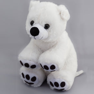 Polar bear plush stuffy front 