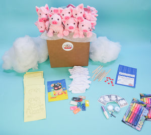 Flying Pig Theme Pack with sandart and glitter tattoos