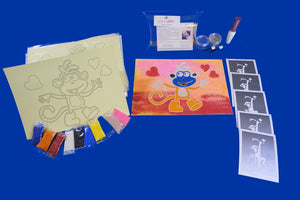 MONKEY DELUXE CRAFT KITS AND GLITTER KIT