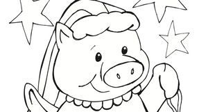 Pig coloring sheet