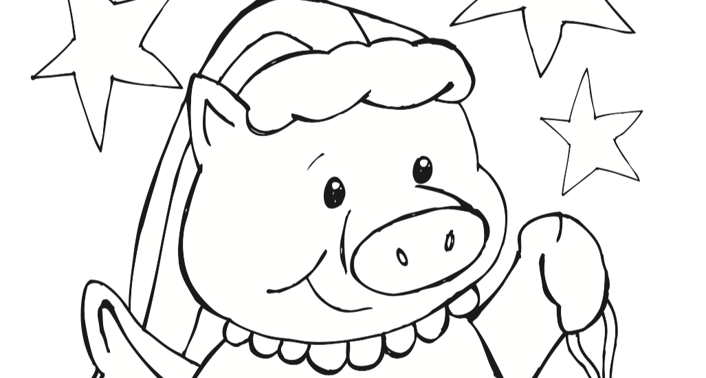 Pig coloring sheet