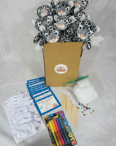 Snow Leopard Cat Teddy Making Kit with T Shirt