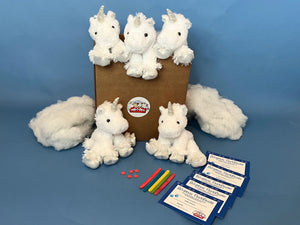 White Unicorn Teddy making 5 pack kit