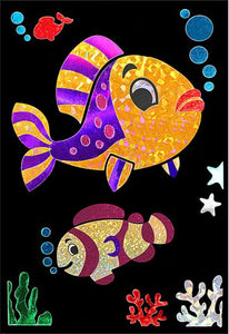 Under The Sea Theme Tropical fish foil art
