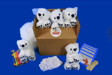 Load image into Gallery viewer, Polar bears with T Shirt 5 deluxe pack - Make a Stuff Bear Par-T-Pets