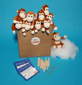 Plush Monkey kids party teddy kits