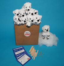 Load image into Gallery viewer, Polar Bear Teddy making kit 10 pack par-t-pets
