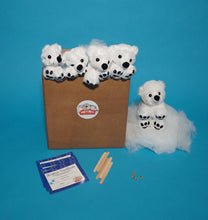 Load image into Gallery viewer, Polar Bear teddy making kit 5 par-t-pack. 
